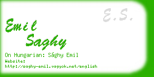emil saghy business card